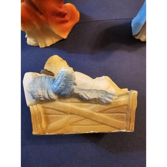 Mid-century Chalkware Holy Family Nativity Hand-painted 1950s Japan - Picture 5 of 12